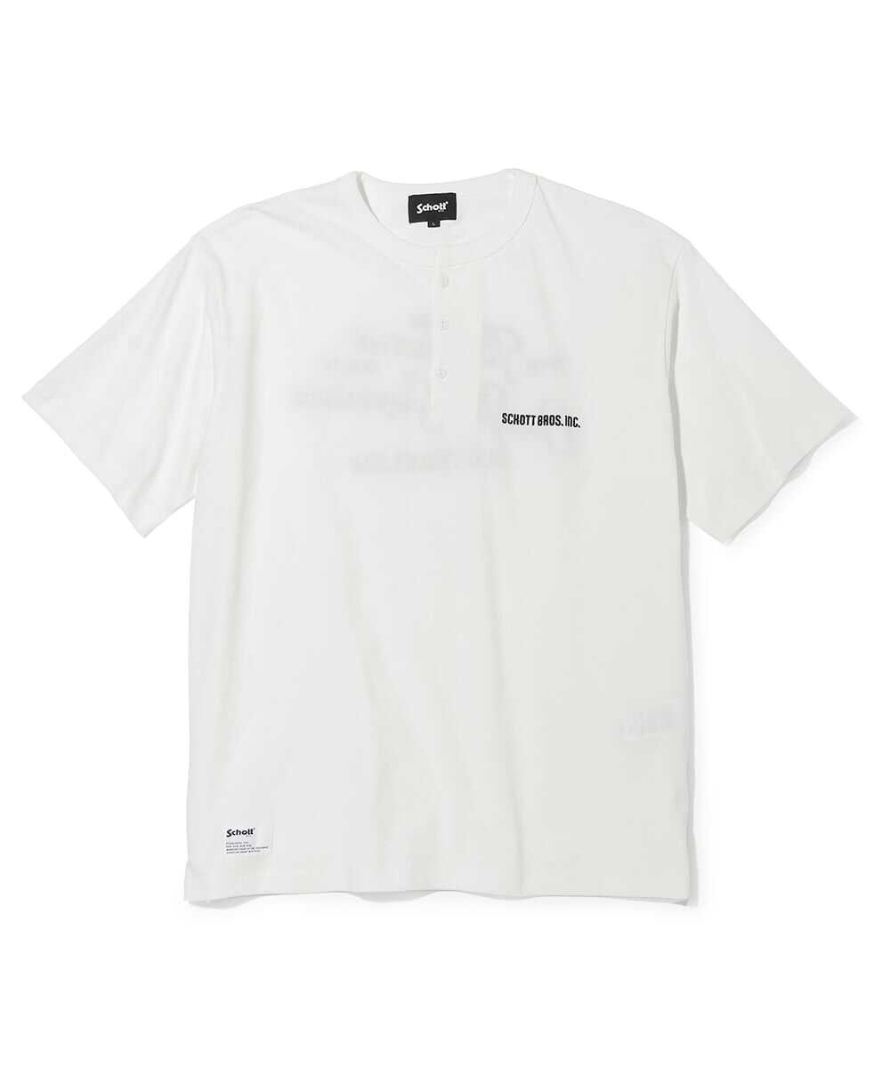 7oz 刺繍ヘンリーTシャツ