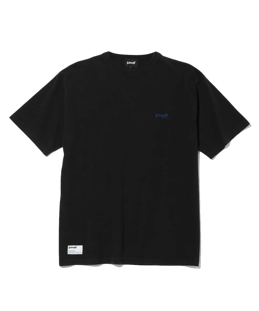 ロゴ刺繍 バックプリントTシャツ