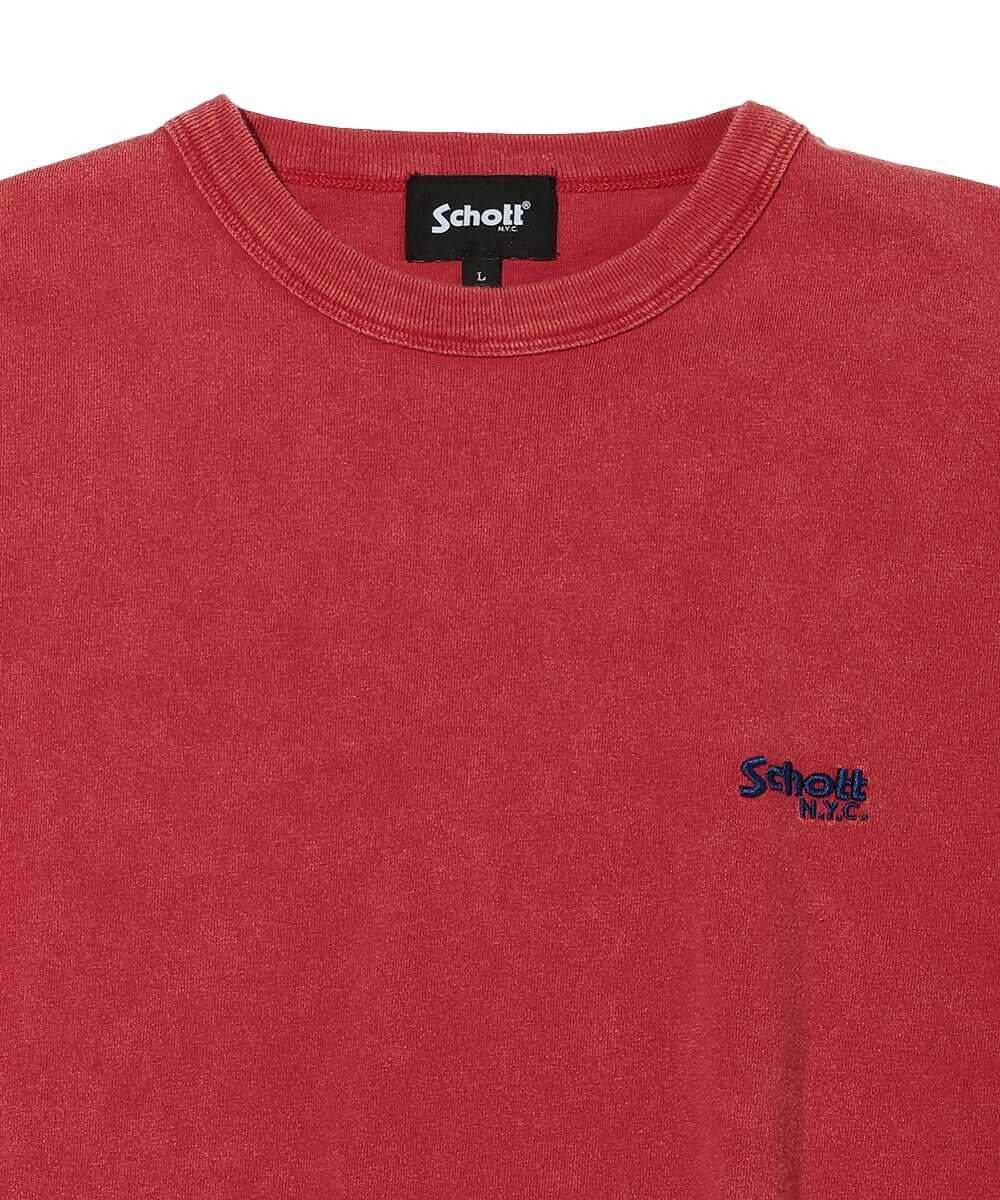 ロゴ刺繍 バックプリントTシャツ