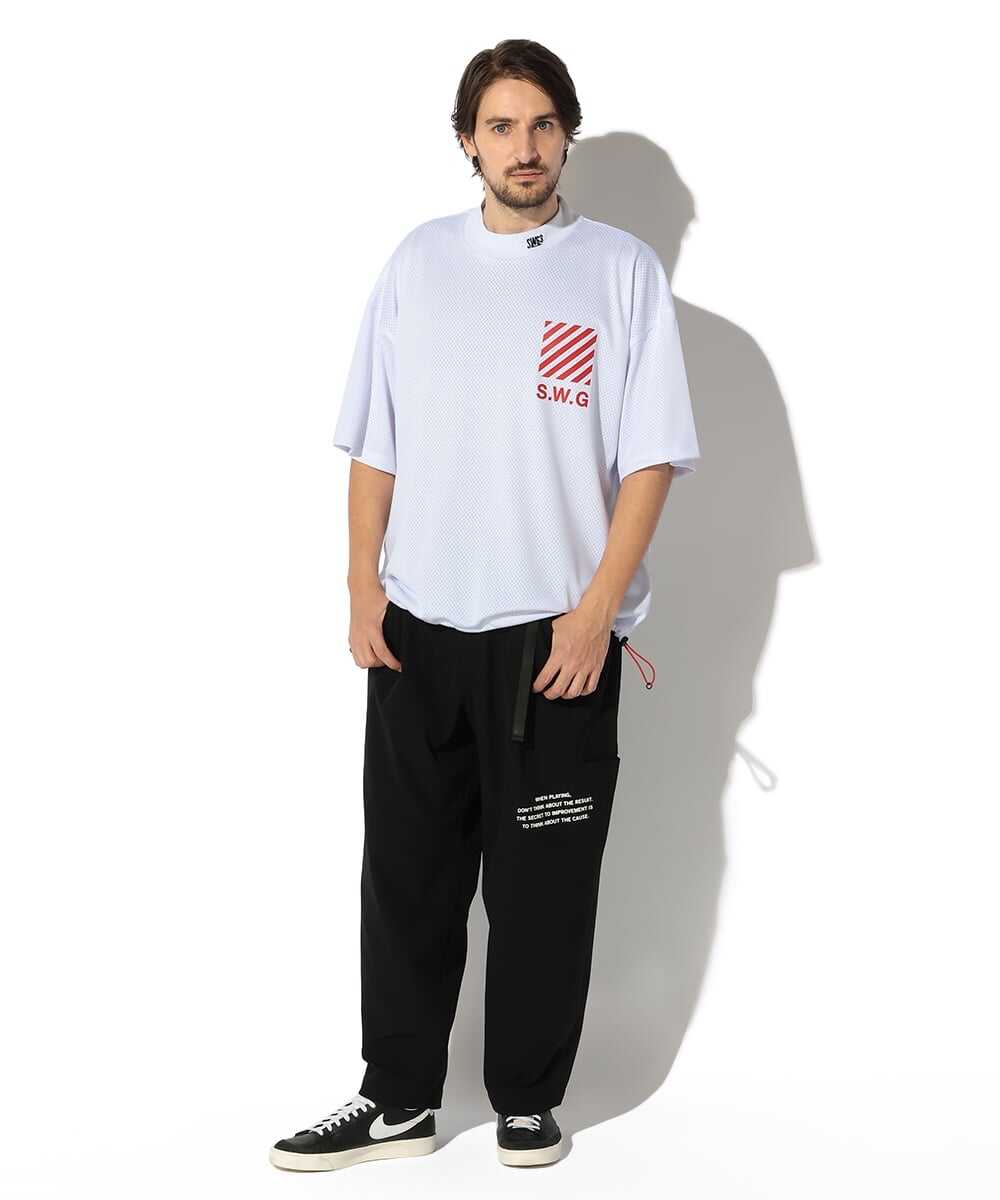 ワイドテイパード ストレッチパンツ