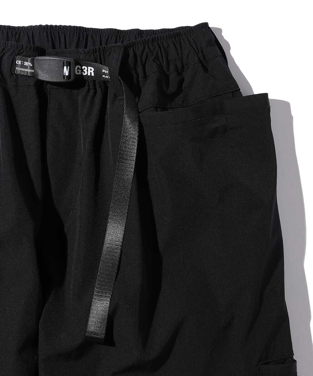 ワイドテイパード ストレッチパンツ