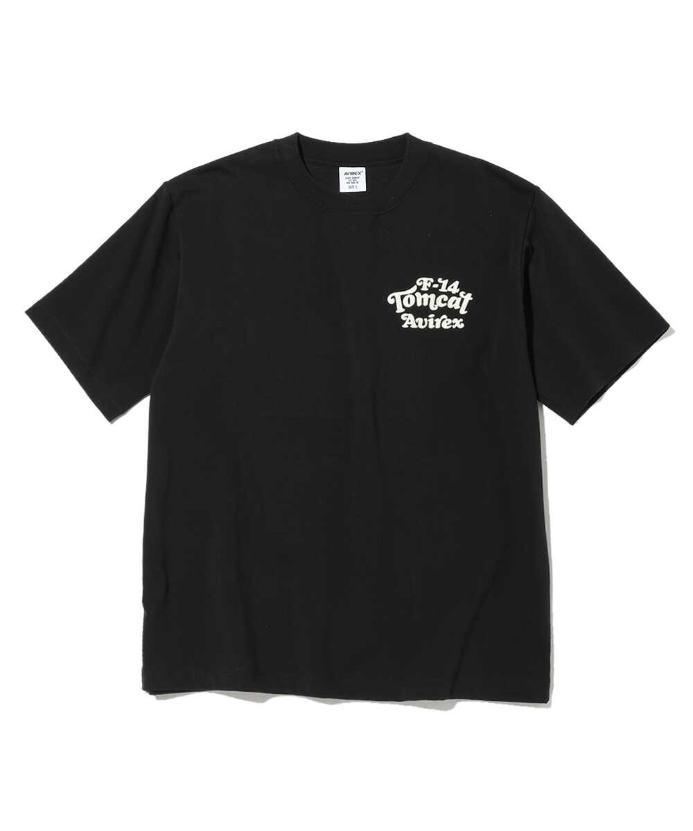 ロゴ刺繍 バックパッチドTシャツ
