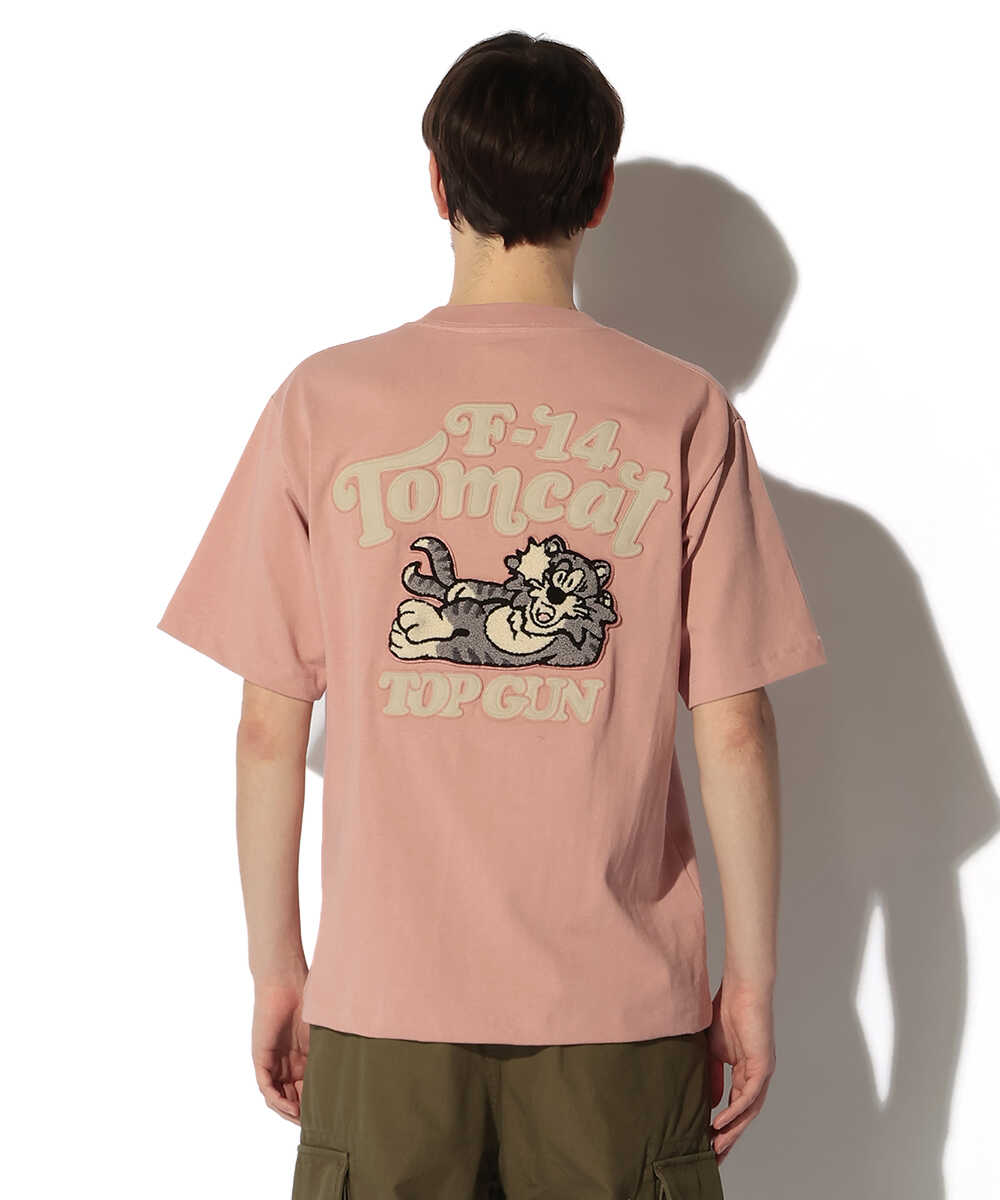 ロゴ刺繍 バックパッチドTシャツ