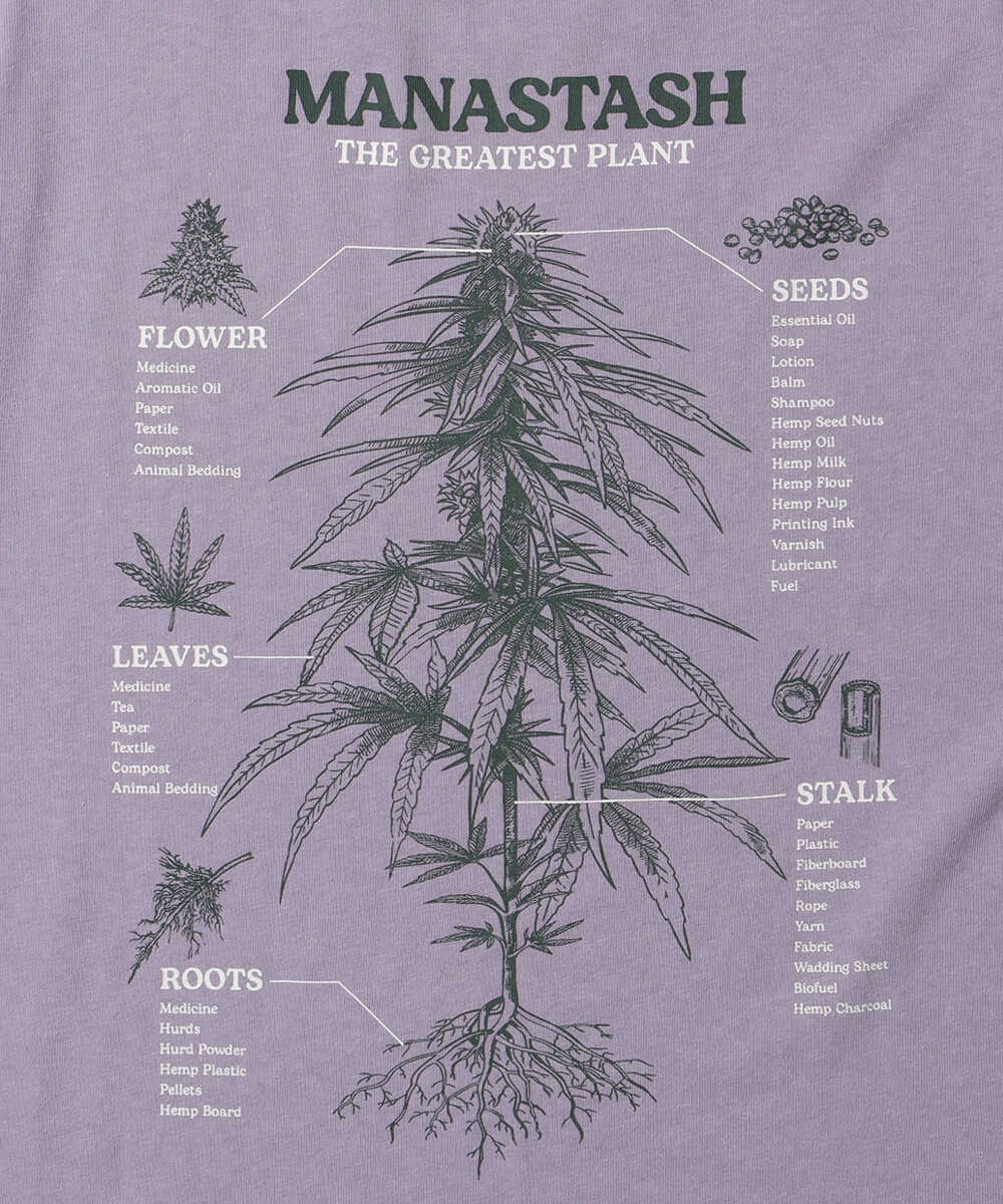 ヘンプグラフィック バックプリントTシャツ