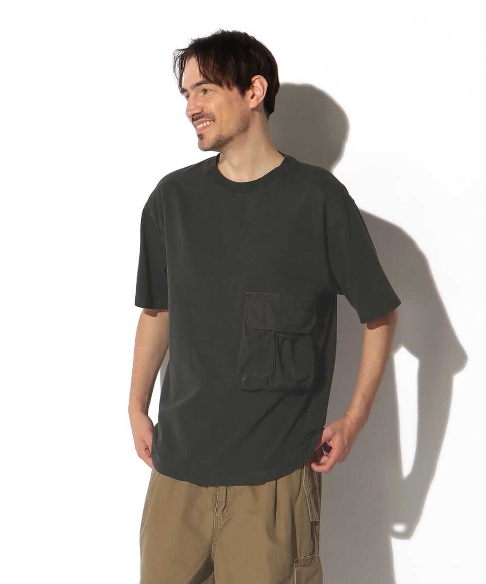 ユーズド加工 ウォッシュド ポケットTシャツ