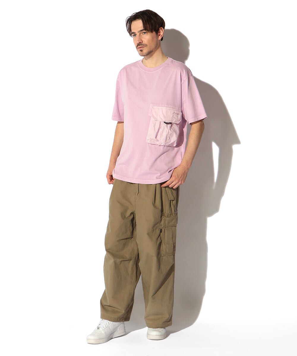 ユーズド加工 ウォッシュド ポケットTシャツ