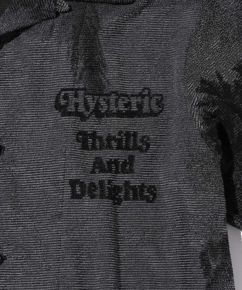 THRILLS AND DELIGHTS ジャカードオープンカラーシャツ