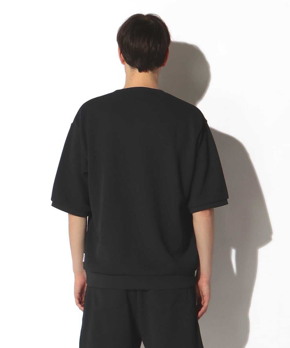 AirflexDry ヘビー鹿の子5分袖ヘンリーネックTシャツ