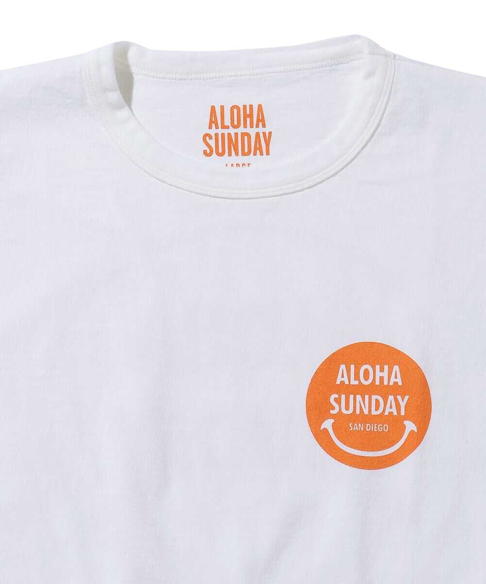 スマイルロゴ バックプリント コットンTシャツ