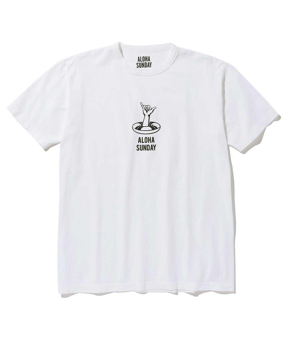 アロハスピリットモチーフプリント コットンTシャツ