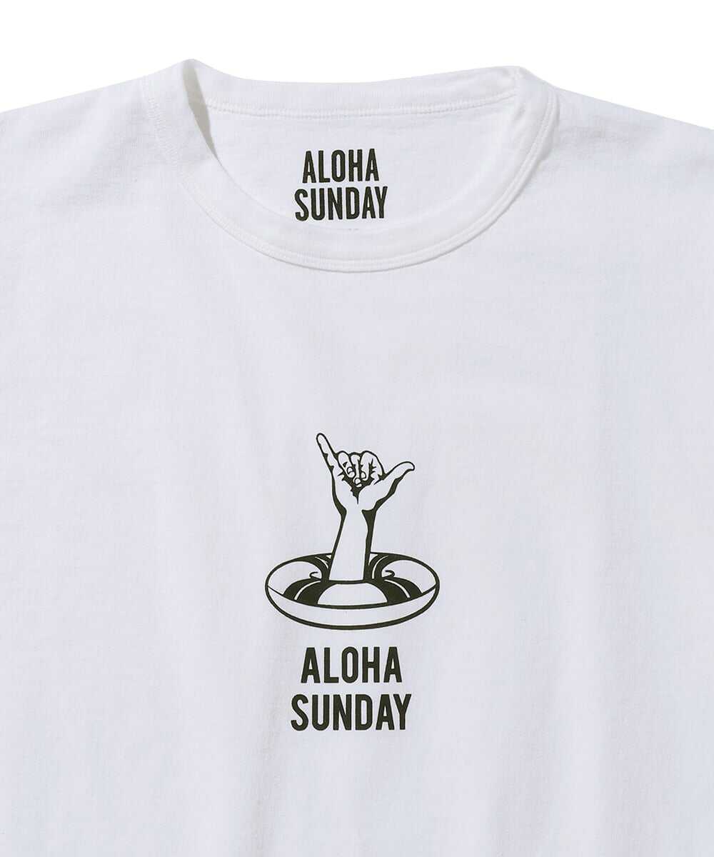アロハスピリットモチーフプリント コットンTシャツ