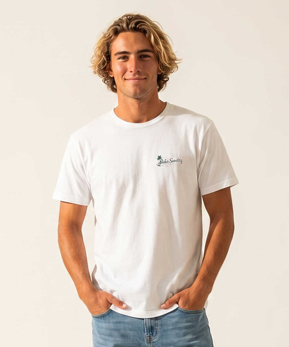 ロゴバックプリント コットンTシャツ