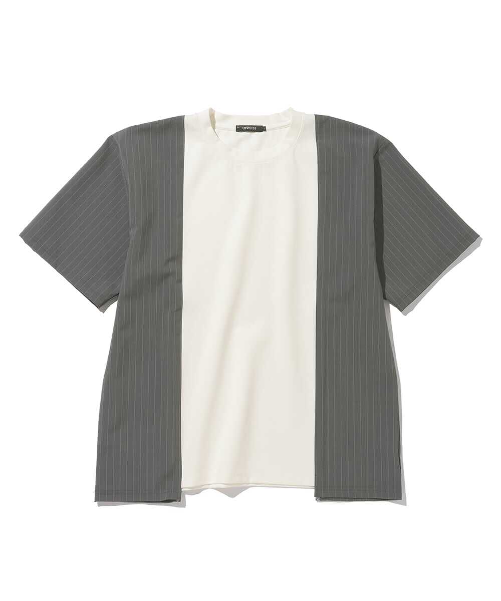 ストライプブロッキングTシャツ