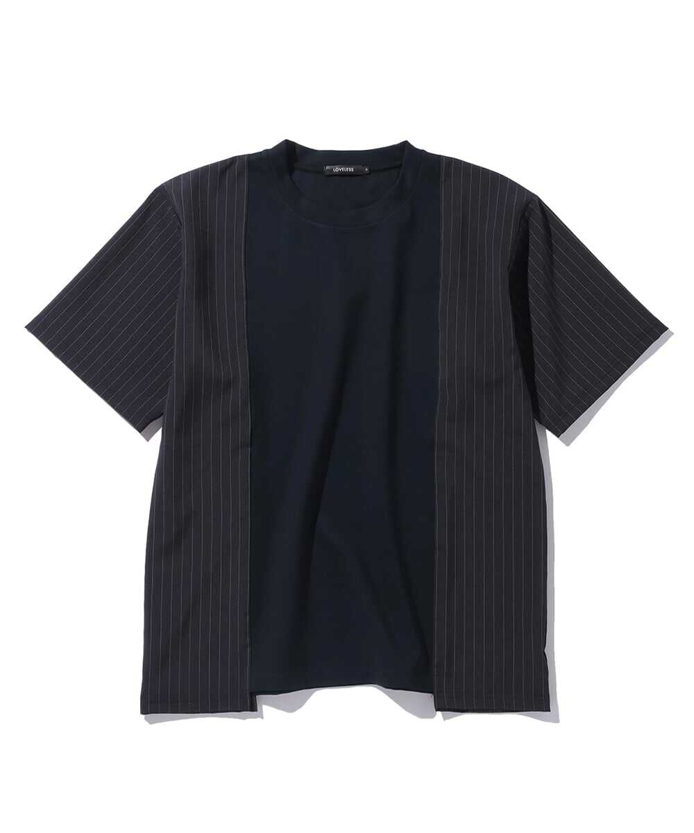 ストライプブロッキングTシャツ