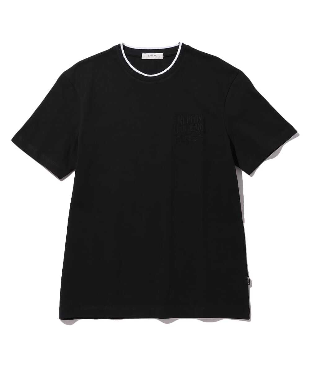 ヘビーウェイト ピュアコットンジャージー カラートリムTシャツ
