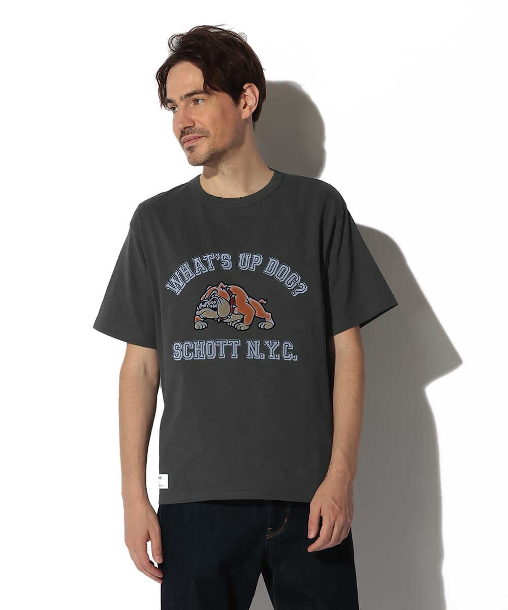 ワッツアップドッグ プリントTシャツ