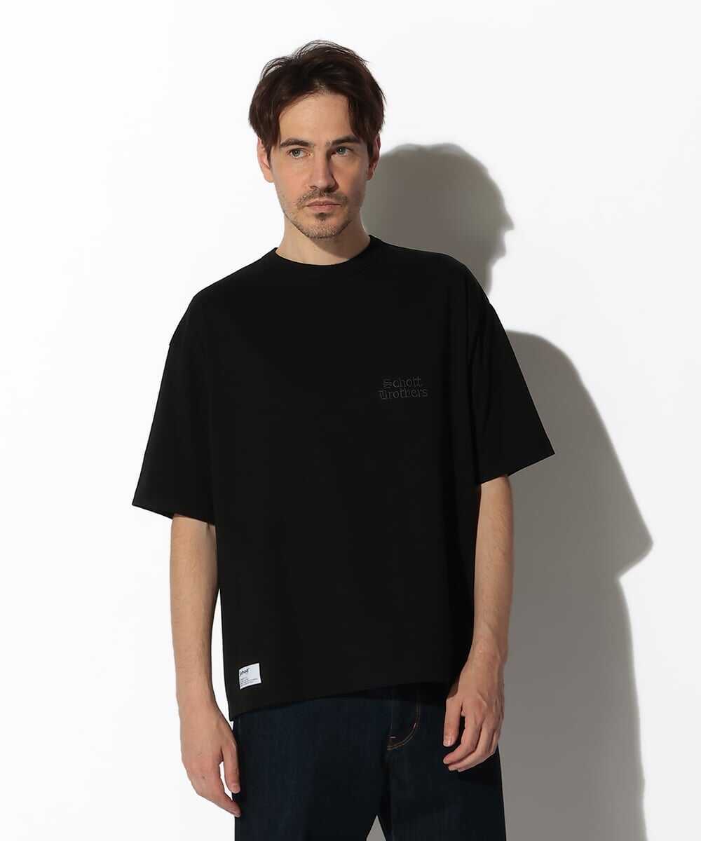 接触冷感 速乾 抗菌 ロゴ刺繍オーバーサイズ Tシャツ
