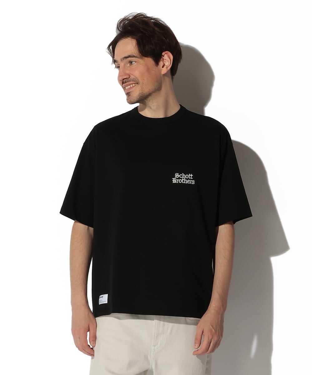 接触冷感 速乾 抗菌 ロゴ刺繍オーバーサイズ Tシャツ