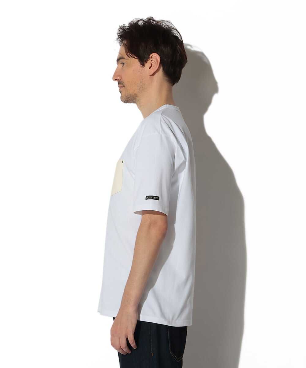 スターリベット レザーポケット コットンTシャツ