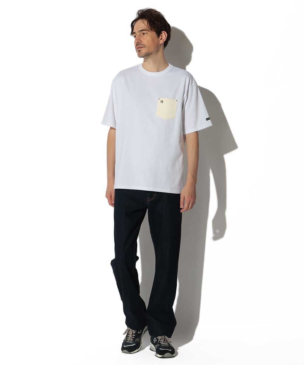 スターリベット レザーポケット コットンTシャツ