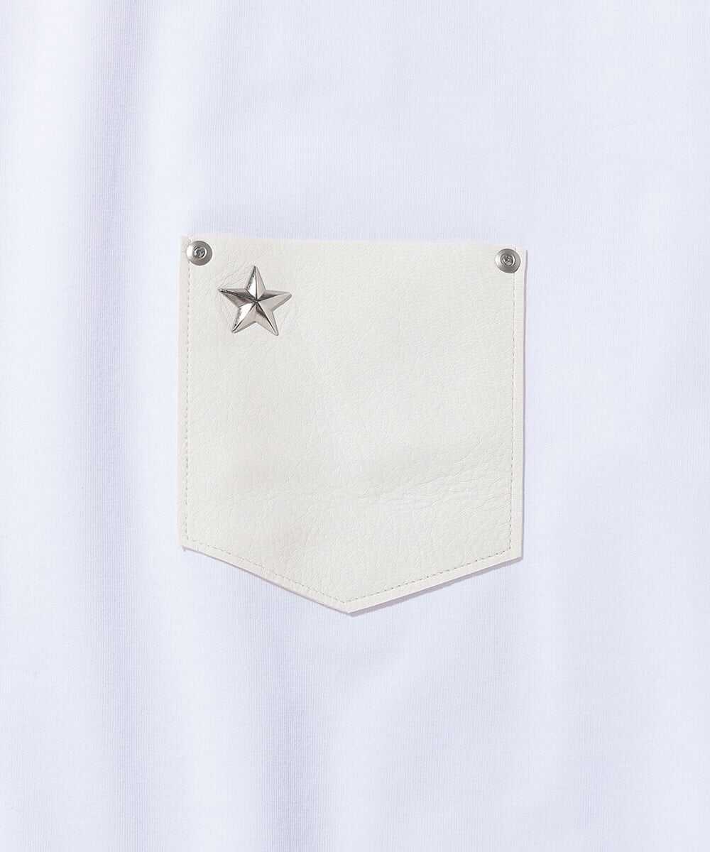 スターリベット レザーポケット コットンTシャツ