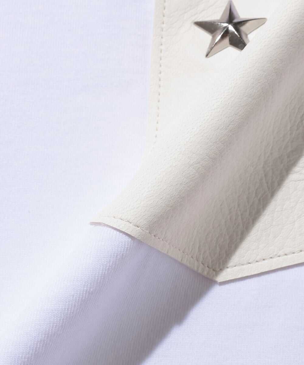 スターリベット レザーポケット コットンTシャツ