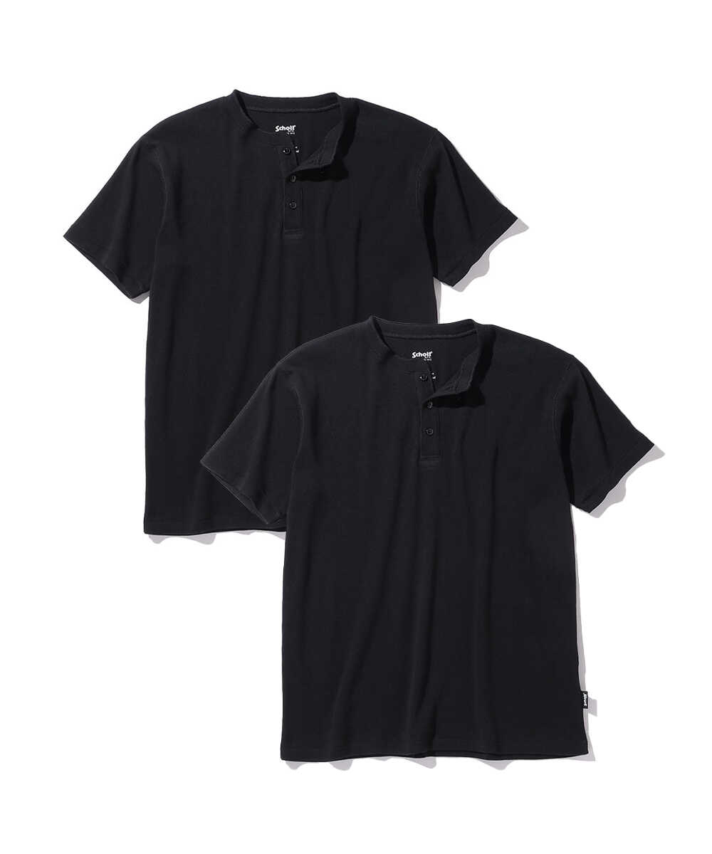 2パックヘンリーTシャツ