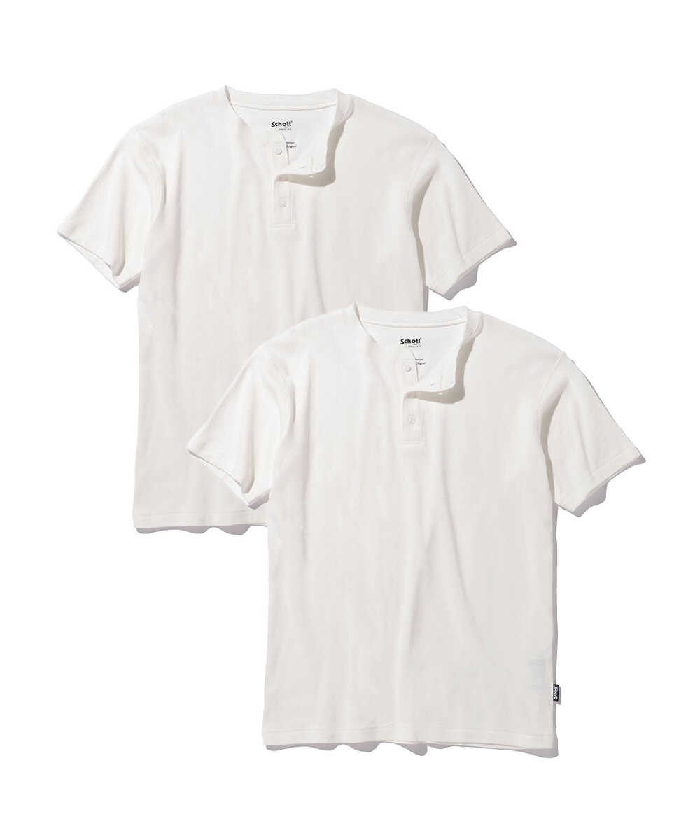 2パックヘンリーTシャツ
