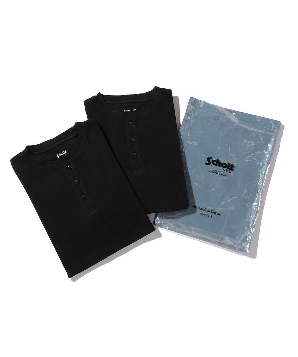 2パックヘンリーTシャツ