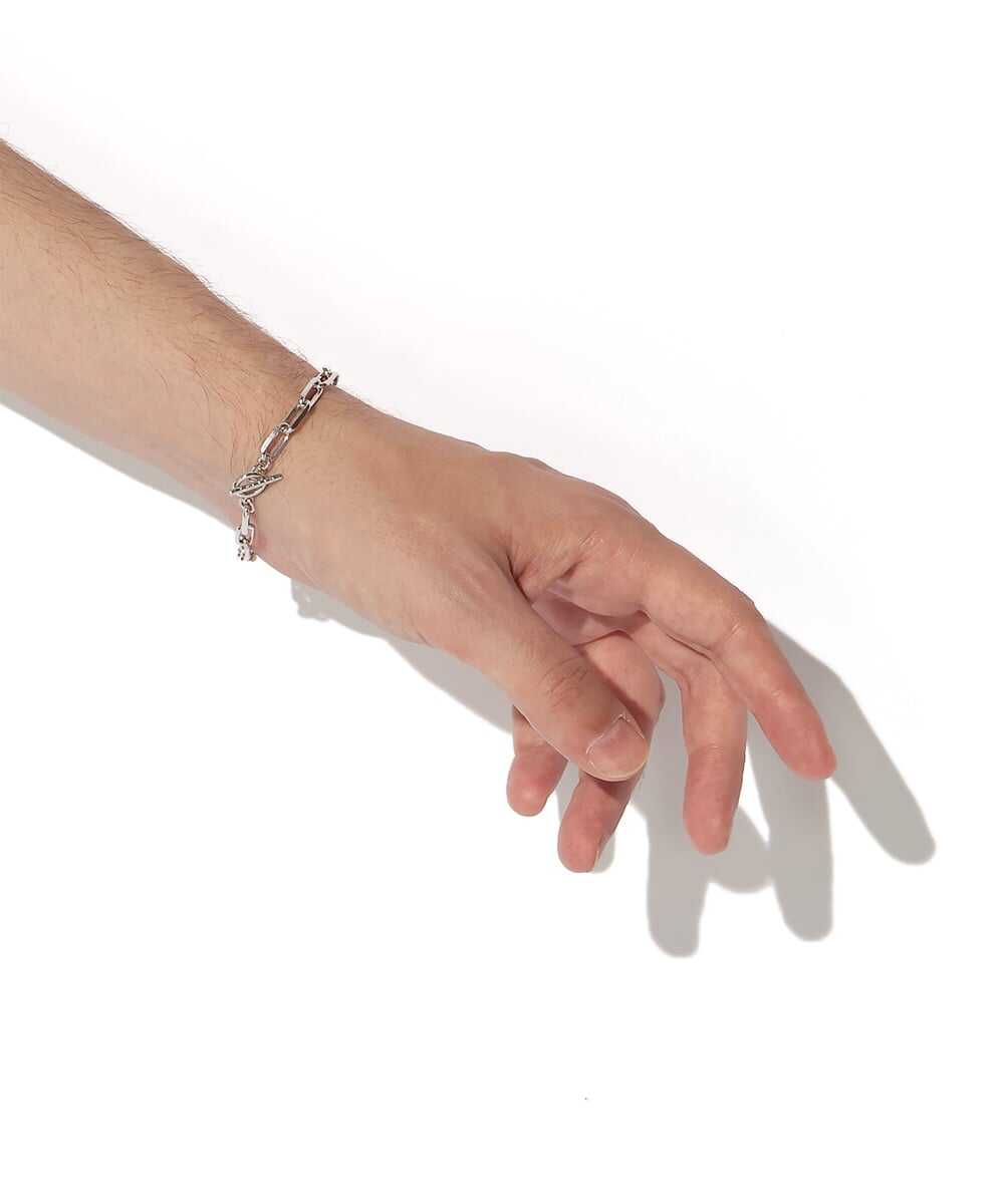 Silent Rain/サイレントレイン silver925 ブレスレット ロングレクタングルチェーン 19.5cm