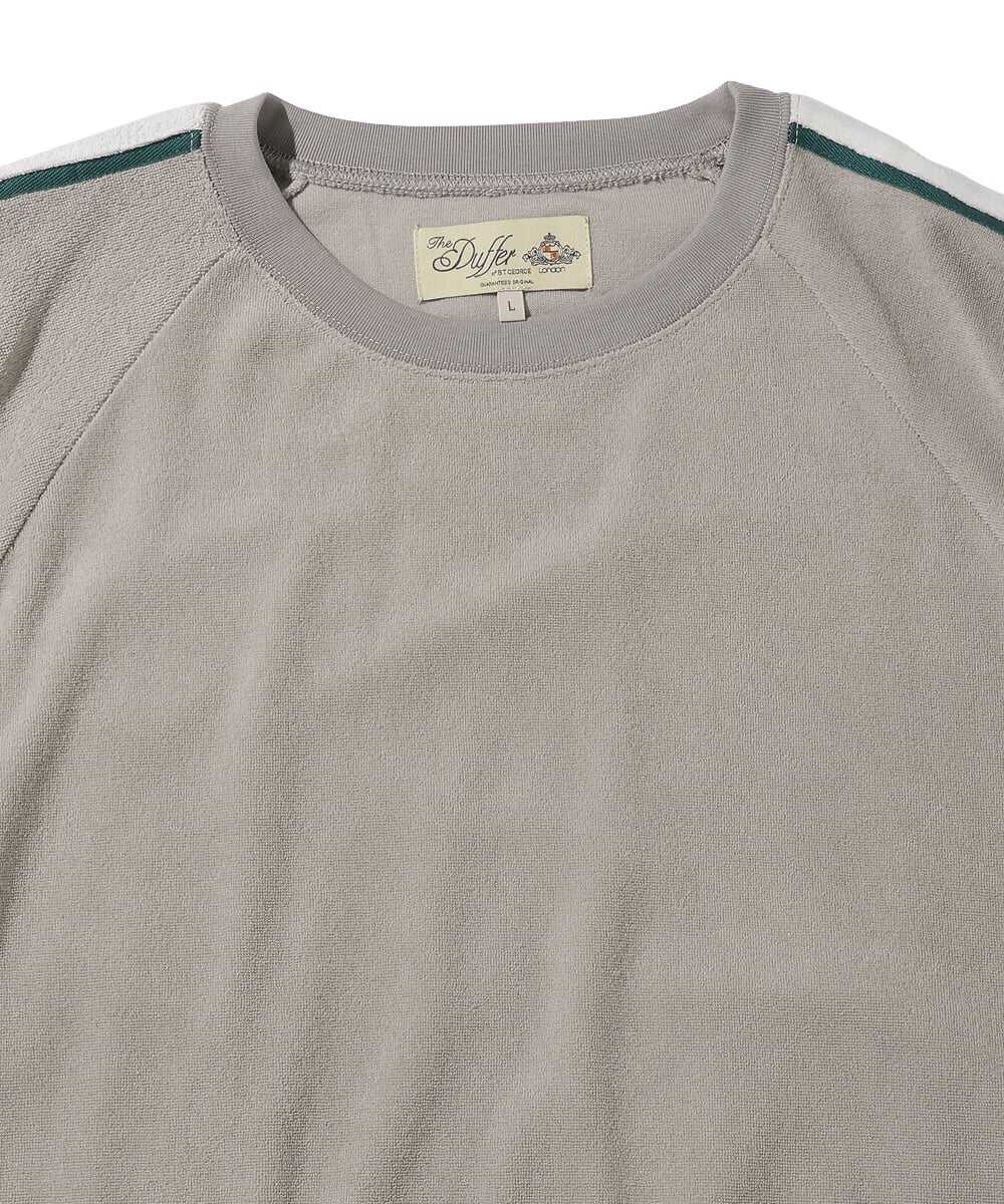 ロゴ刺繍 パイルラインTシャツ