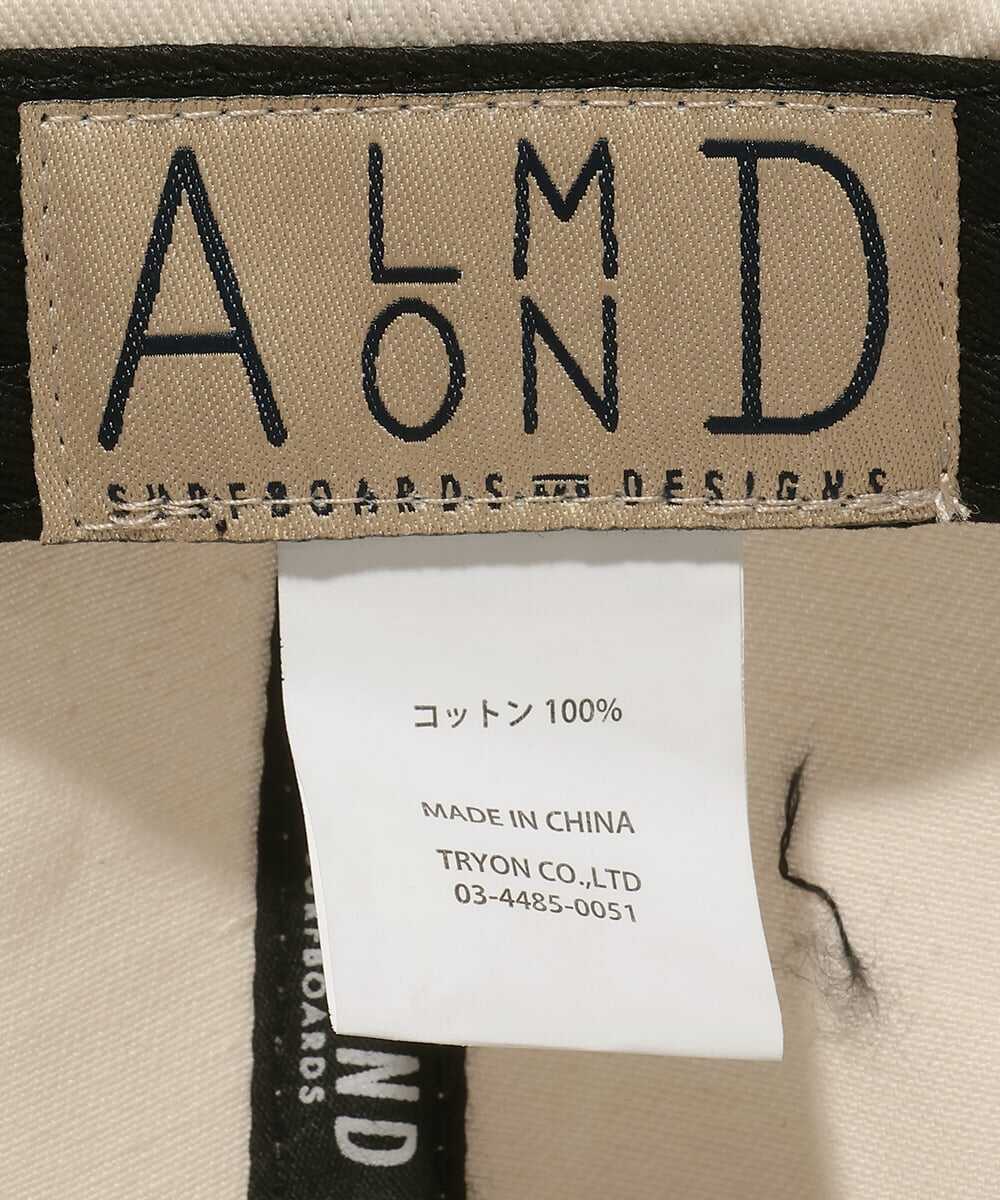 ロゴ刺繍6パネルローキャップ