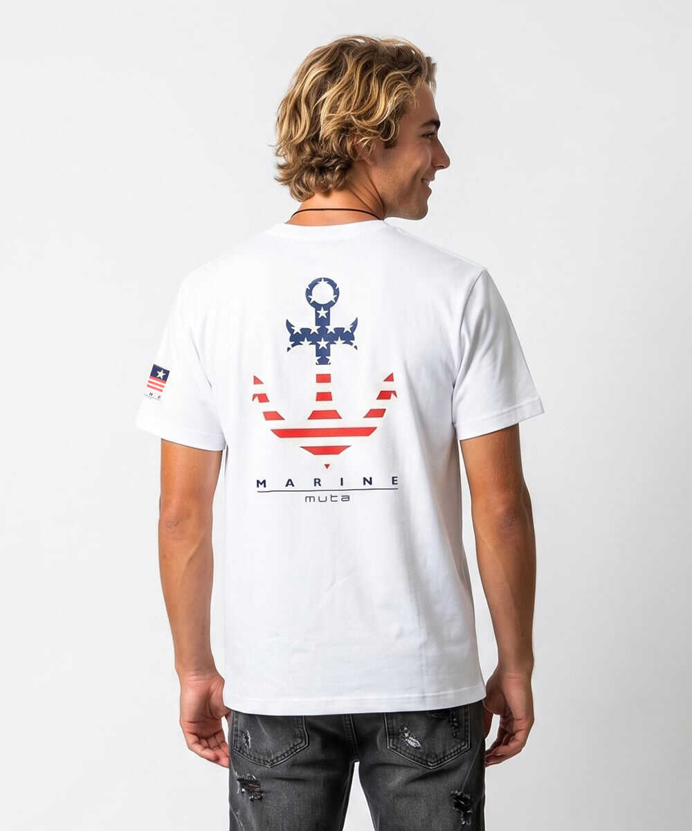 バックプリント ストレッチTシャツ