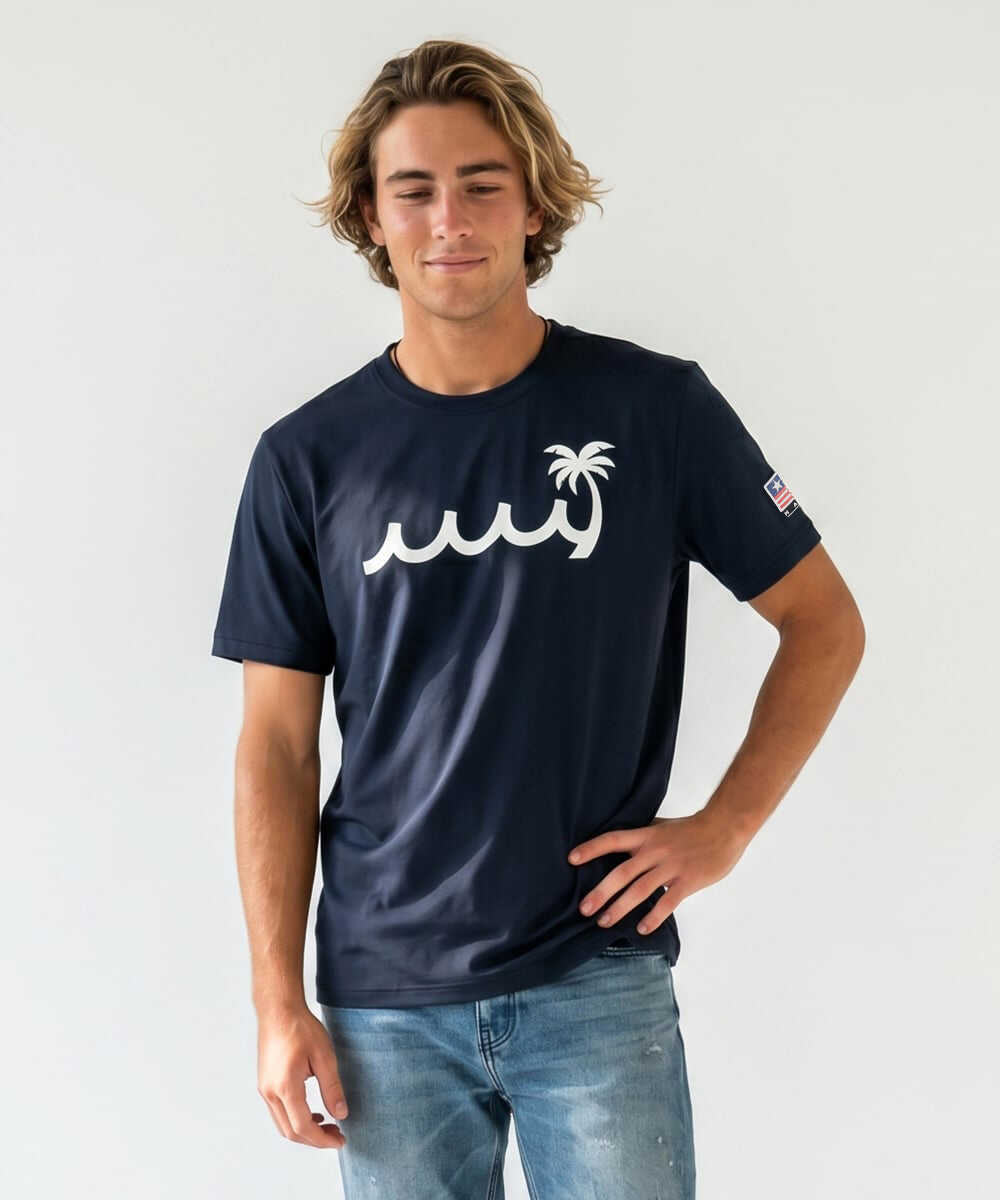 バックプリント ストレッチTシャツ