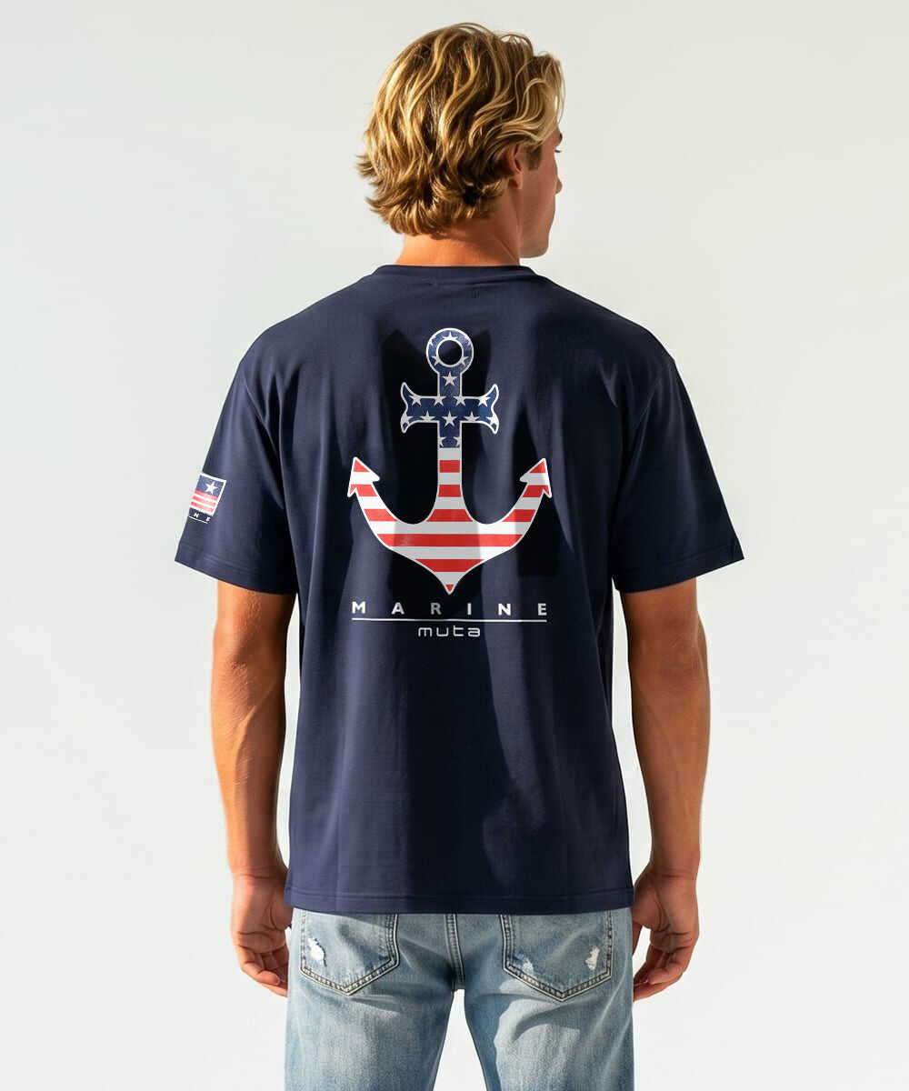 バックプリント ストレッチTシャツ