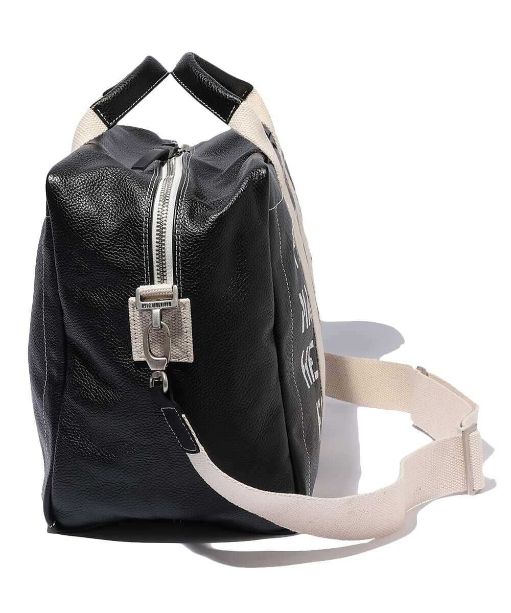 ”38”/GENUINE LEATHER 2WAYミディアムサイズバッグ ブラック