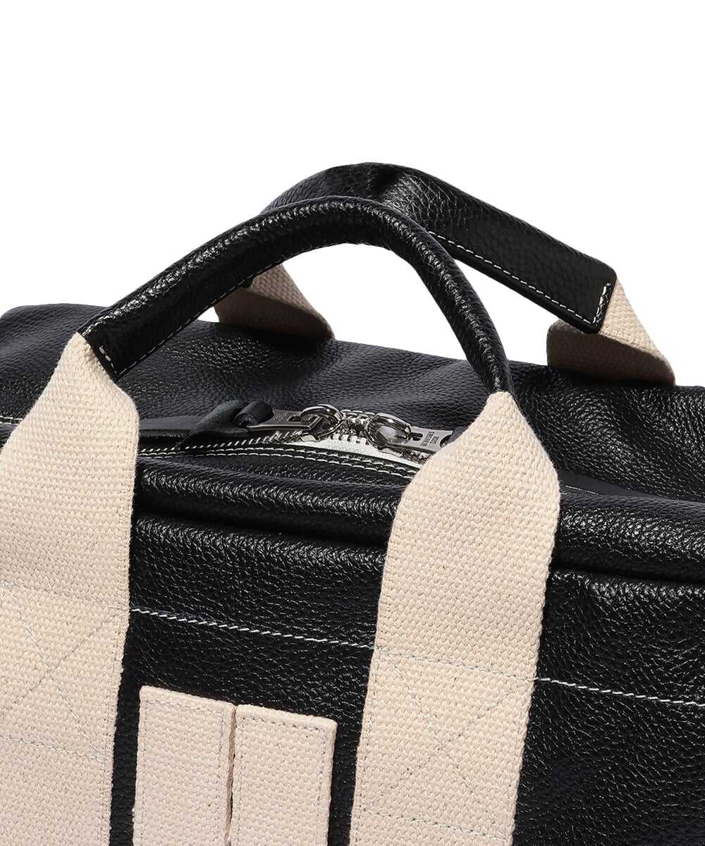 ”38”/GENUINE LEATHER 2WAYミディアムサイズバッグ ブラック