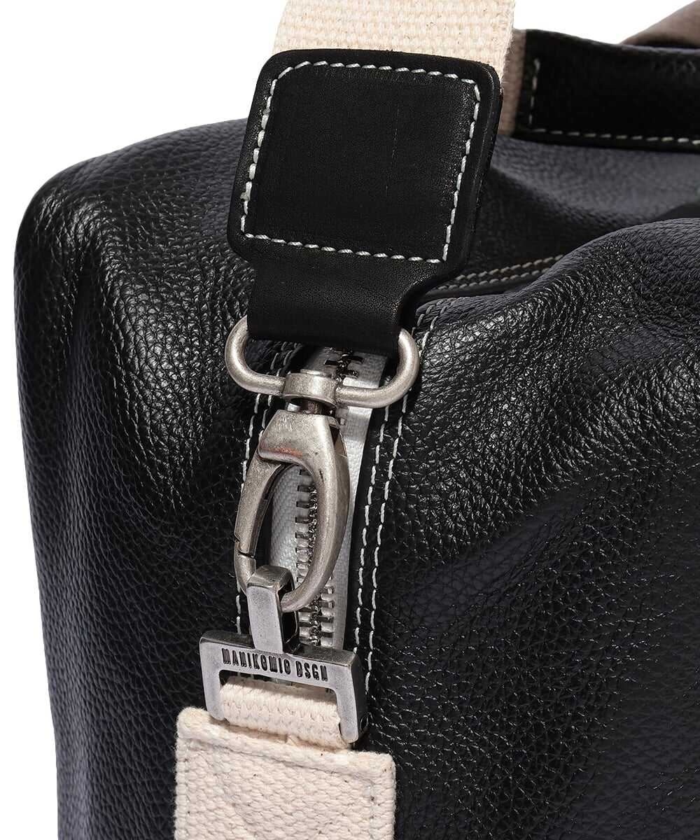”38”/GENUINE LEATHER 2WAYミディアムサイズバッグ ブラック
