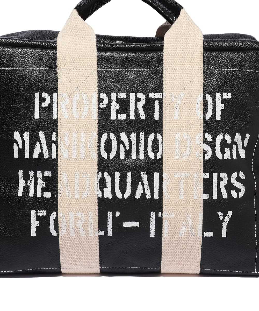 ”38”/GENUINE LEATHER 2WAYミディアムサイズバッグ ブラック