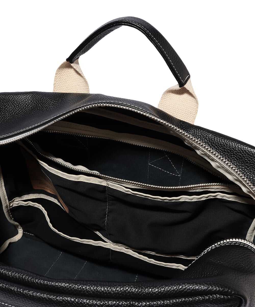 ”38”/GENUINE LEATHER 2WAYミディアムサイズバッグ ブラック