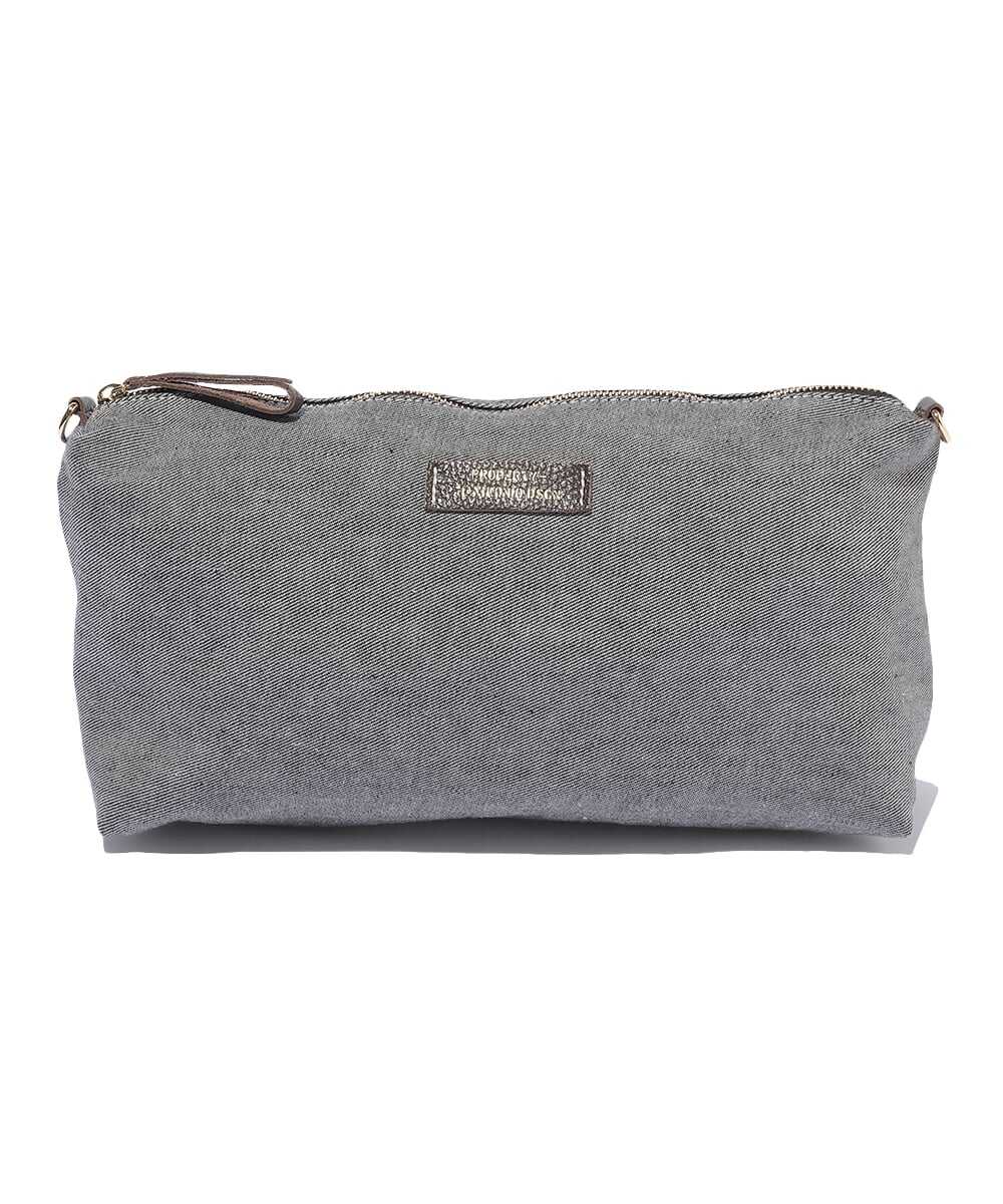 SHOPPING/COTTON STRIPE トートバッグ シルバー