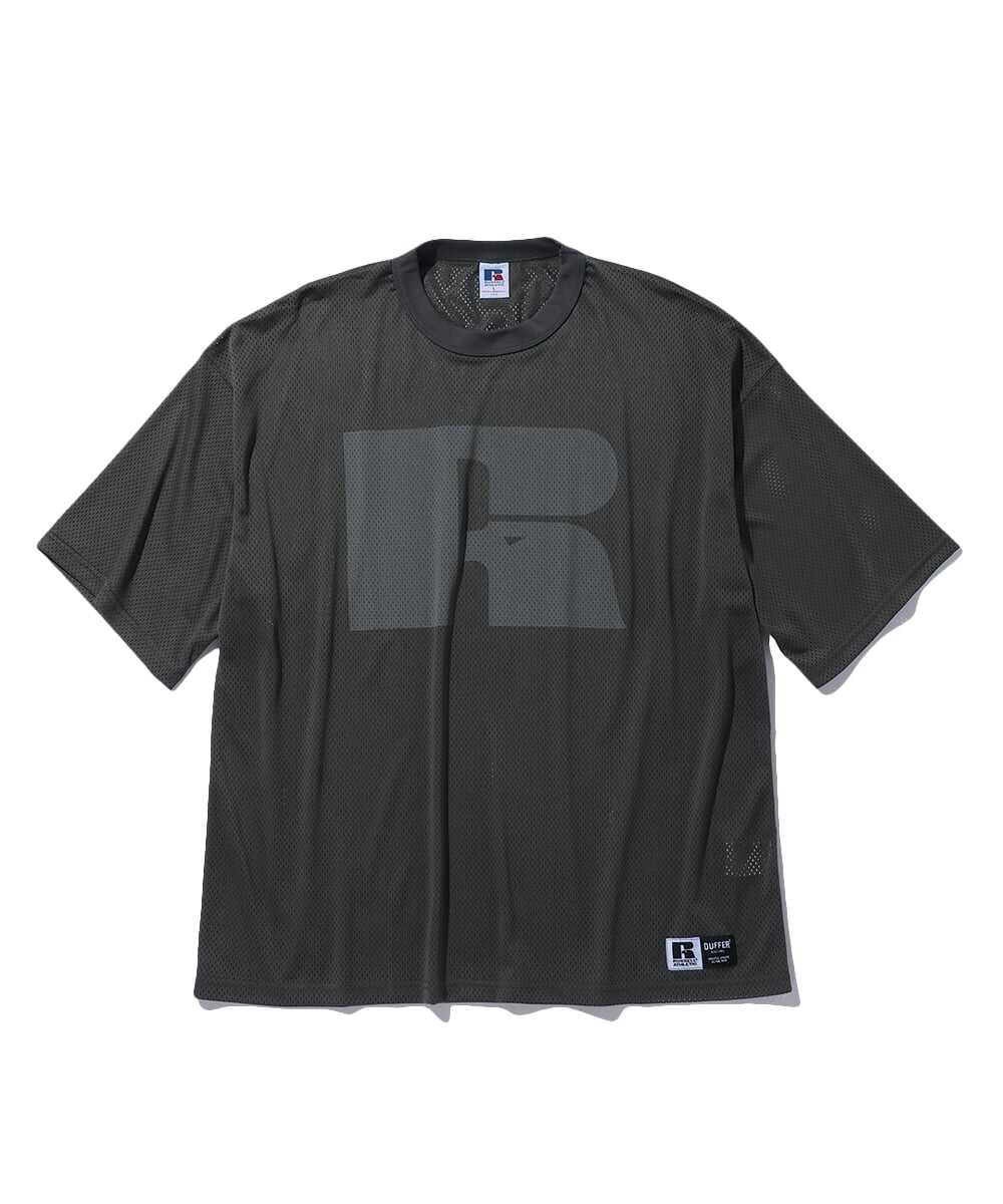 ブラックレーベル×ラッセル A-PACK/エーパック メッシュTシャツ