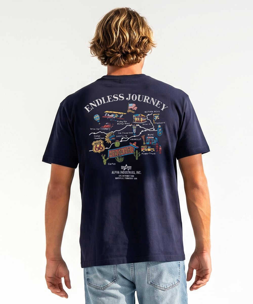 エンドレスジャーニー バック刺繍Tシャツ