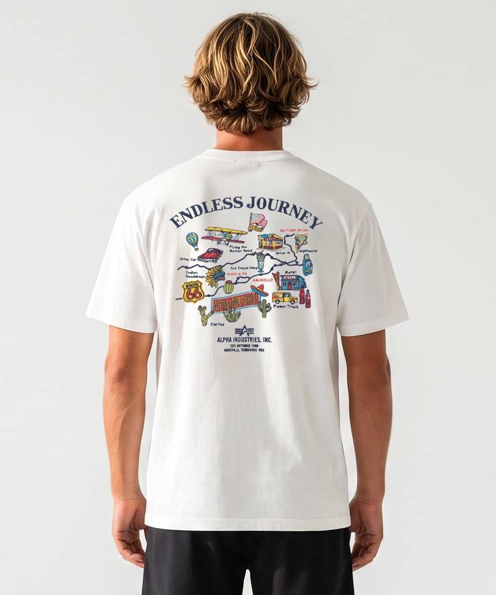 エンドレスジャーニー バック刺繍Tシャツ
