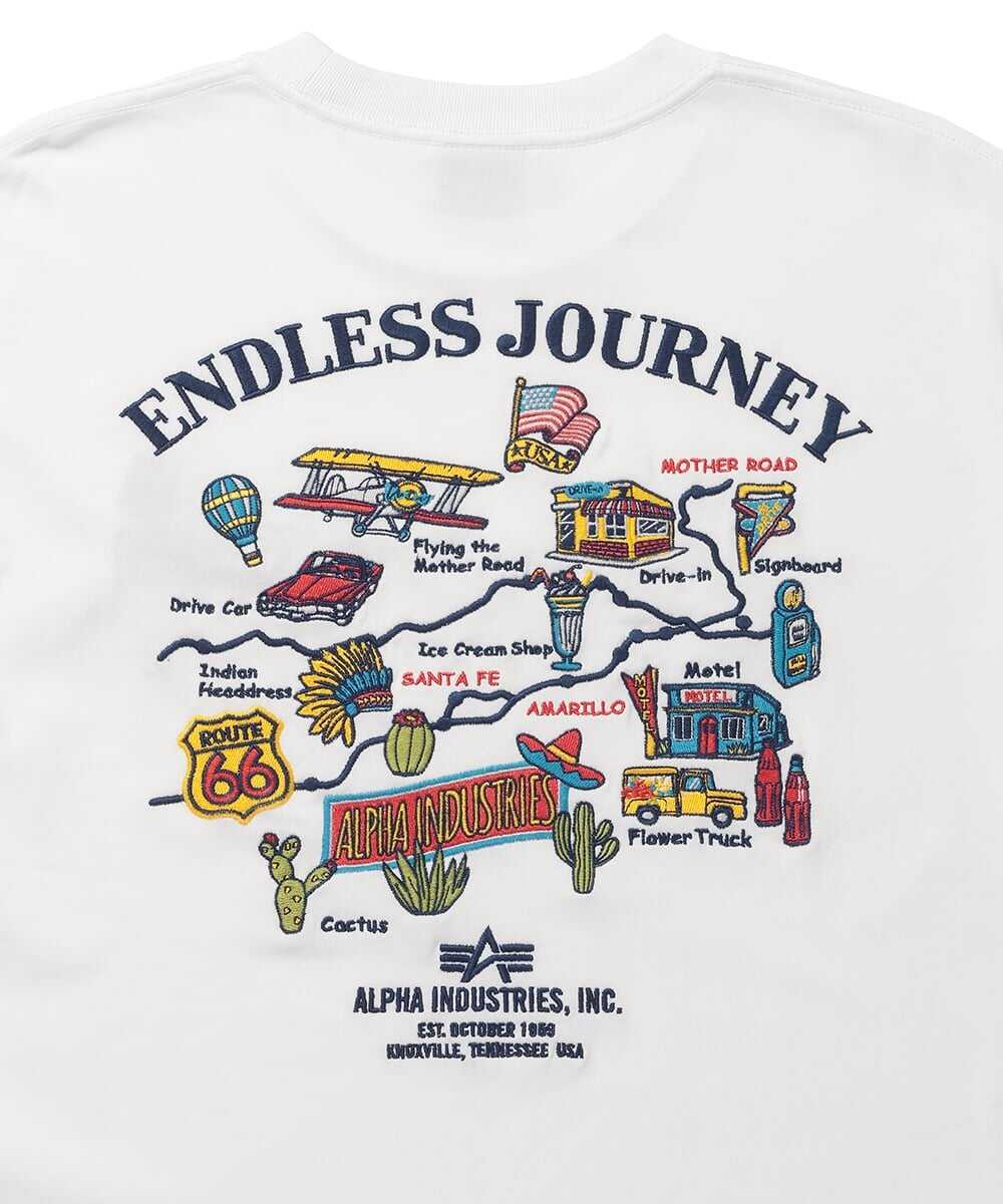 エンドレスジャーニー バック刺繍Tシャツ