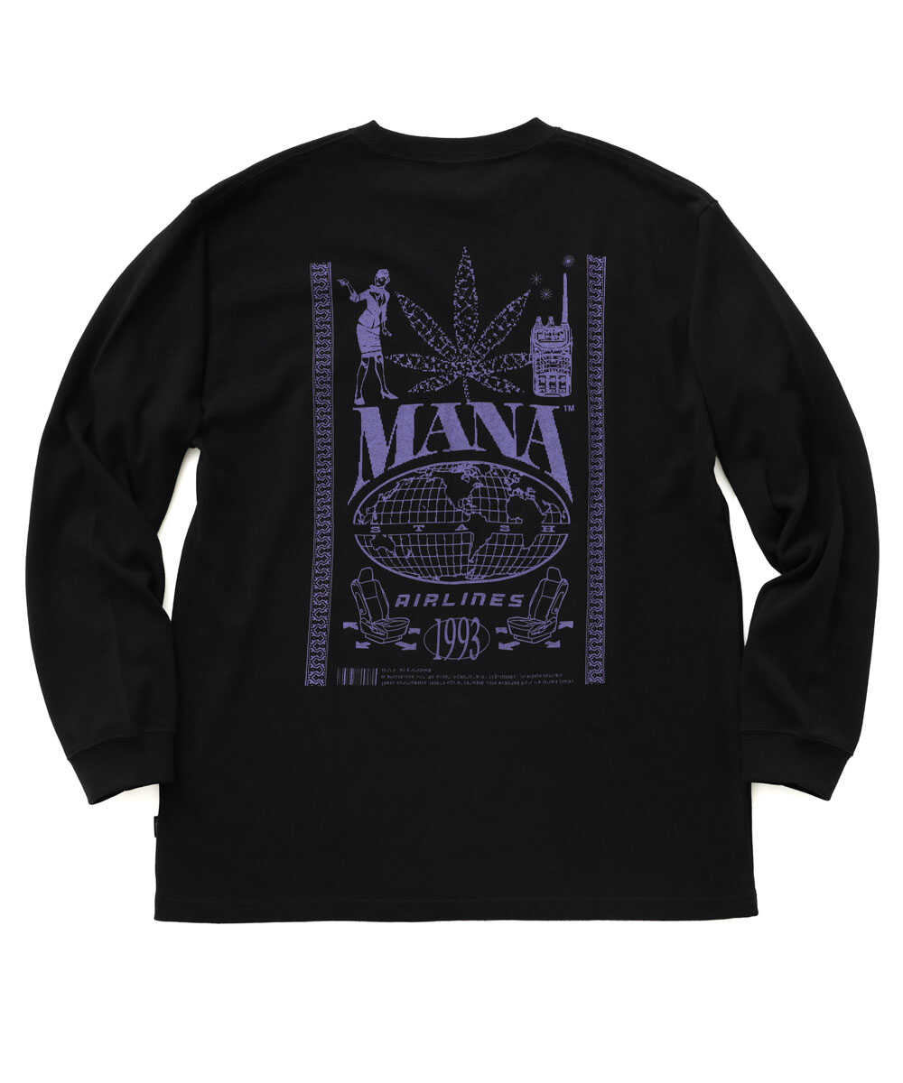 MANASTASH AIRLINES バックプリントロンT
