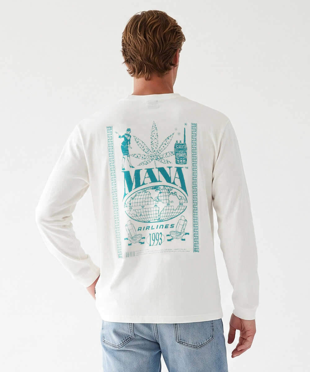 MANASTASH AIRLINES バックプリントロンT