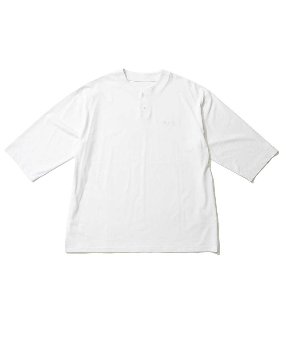 7分袖ヘンリーネックTシャツ
