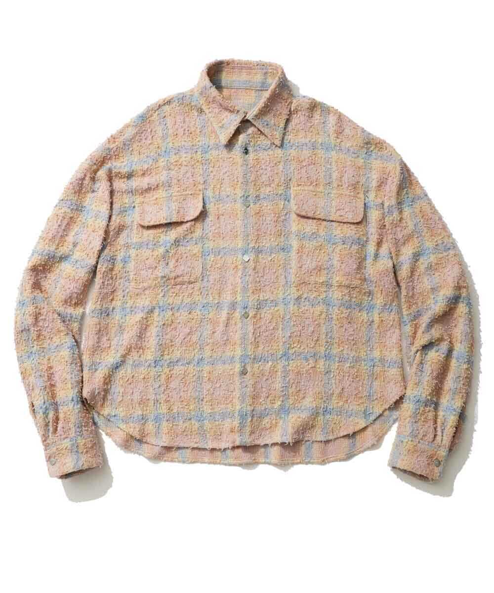 ループニードル加工 チェックシャツ