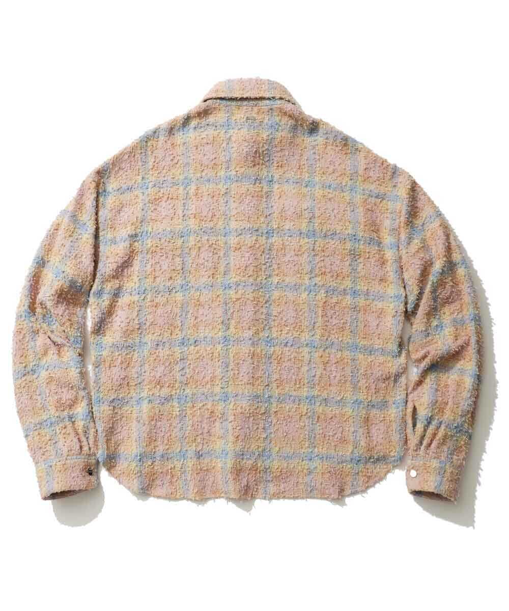 ループニードル加工 チェックシャツ